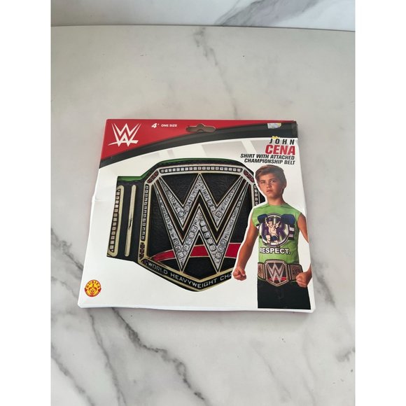 WWE Other - WWE John Cena Championship One Size Halloween Shirt Sz Age 4+ NEW